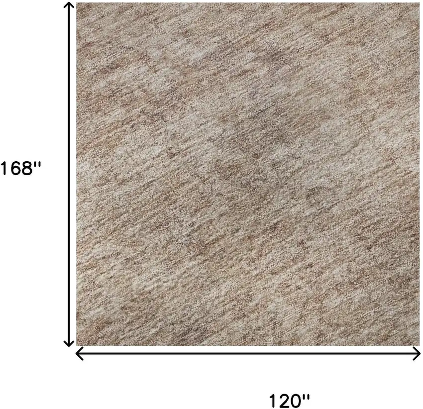 Copper And Rust Oriental Washable Area Rug With UV Protection Photo 9