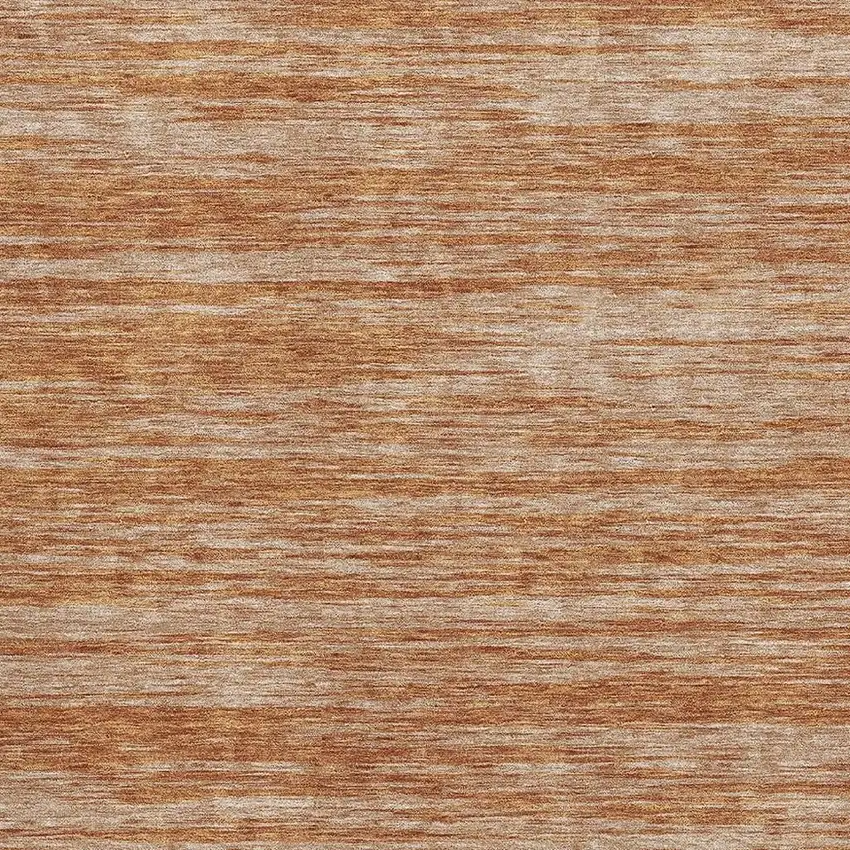 Copper And Rust Striped Washable Area Rug With UV Protection Photo 3