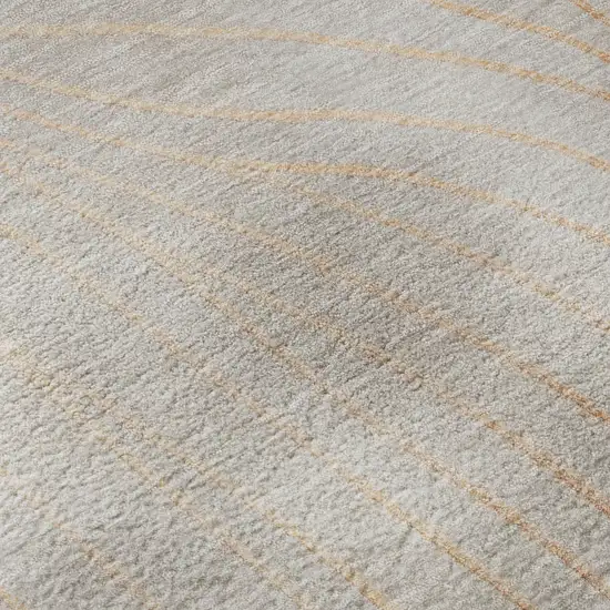 Copper And Silver Abstract Washable Area Rug With UV Protection Photo 8