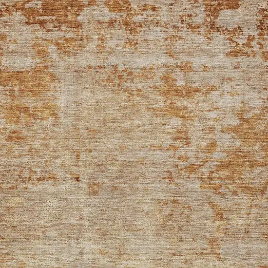 Copper And Terra Cotta Abstract Washable Indoor Outdoor Area Rug Photo 6