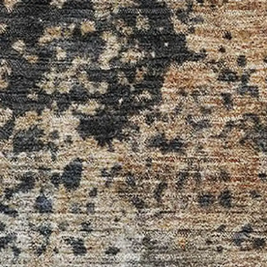 Copper Beige And Gray Abstract Washable Area Rug With UV Protection Photo 4