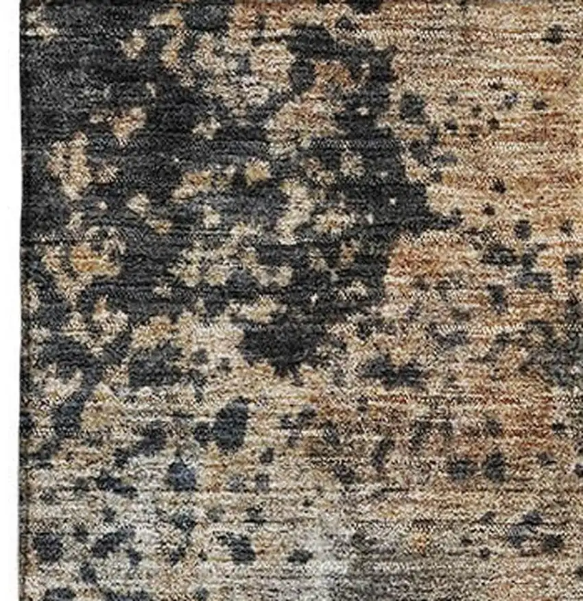 Copper Beige And Gray Abstract Washable Area Rug With UV Protection Photo 5