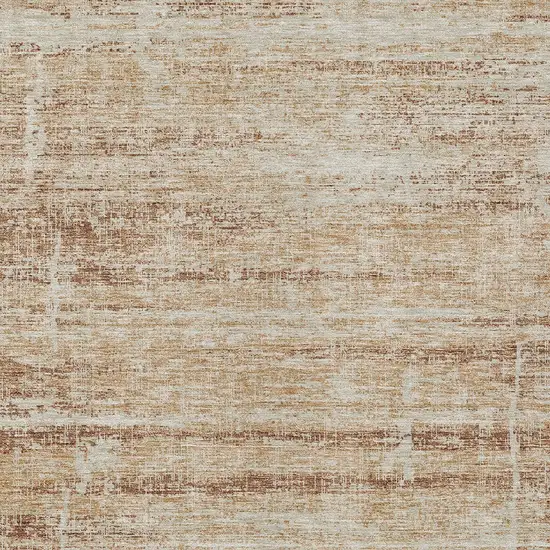 Copper Beige And Taupe Abstract Washable Indoor Outdoor Area Rug Photo 4