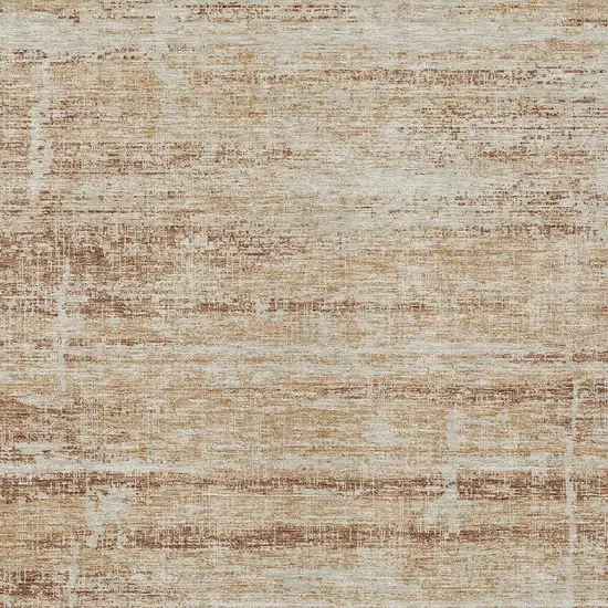 Copper Beige And Taupe Abstract Washable Indoor Outdoor Area Rug Photo 4