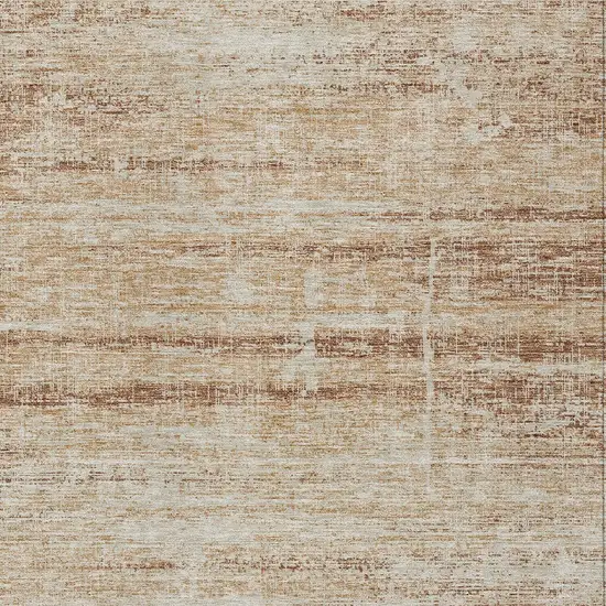 Copper Beige And Taupe Abstract Washable Indoor Outdoor Area Rug Photo 4