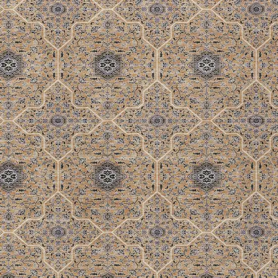 Copper Black And Brown Oriental Washable Indoor Outdoor Area Rug Photo 2