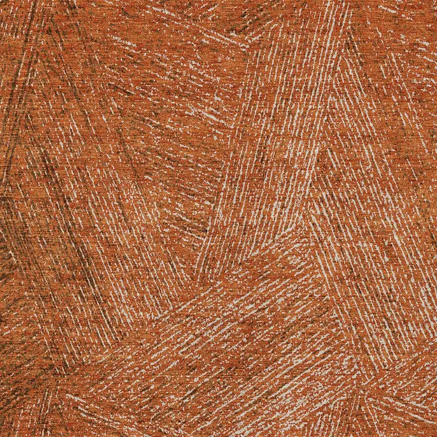 Copper Brown And Beige Abstract Washable Indoor Outdoor Area Rug Photo 5