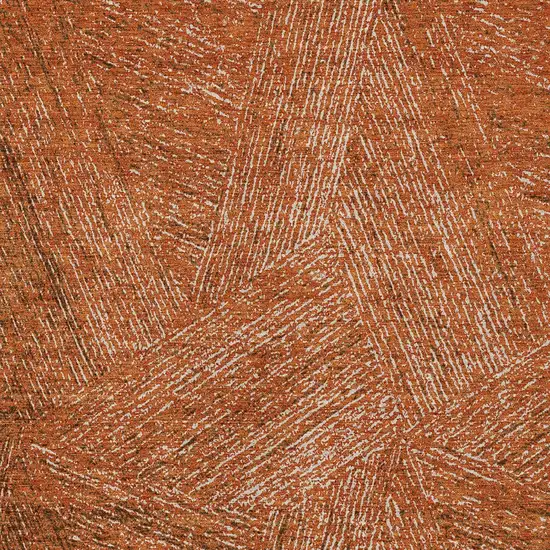Copper Brown And Beige Abstract Washable Indoor Outdoor Area Rug Photo 5