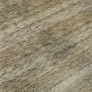 Photo of Copper Gray And Beige Striped Washable Area Rug With UV Protection