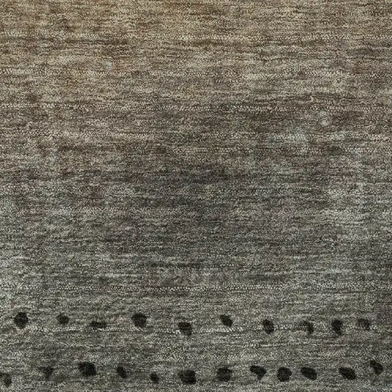 Copper Gray And Silver Abstract Washable Area Rug With UV Protection Photo 9