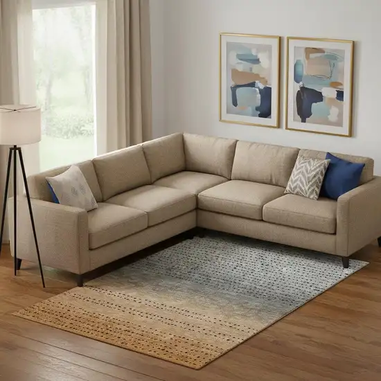 Copper Gray And Silver Abstract Washable Area Rug With UV Protection Photo 2