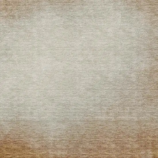 Copper Ivory And Chocolate Abstract Washable Indoor Outdoor Area Rug Photo 2