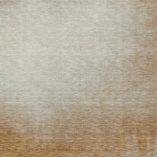 Copper Ivory And Chocolate Abstract Washable Indoor Outdoor Area Rug Photo 2