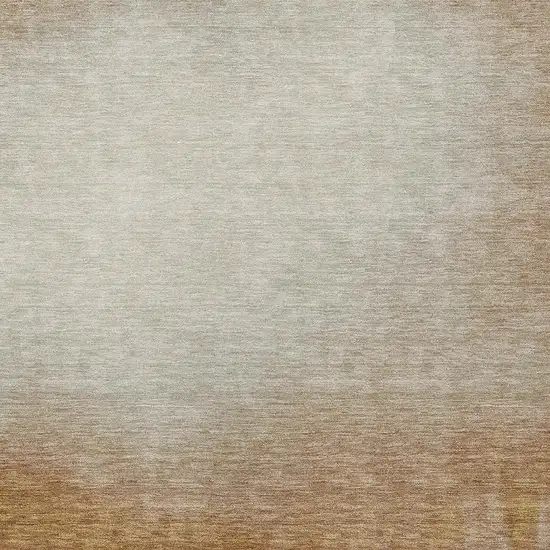 Copper Ivory And Chocolate Abstract Washable Indoor Outdoor Area Rug Photo 2