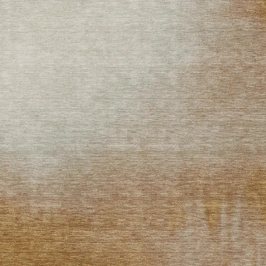 Copper Ivory And Chocolate Abstract Washable Indoor Outdoor Area Rug Photo 2