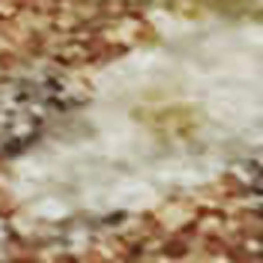 Copper Ivory And Gold Abstract Washable Area Rug With UV Protection Photo 2