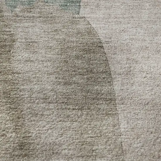 Copper Lavender And Beige Abstract Washable Area Rug With UV Protection Photo 1