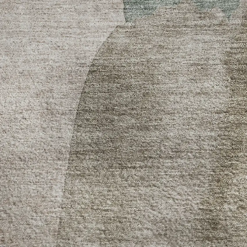 Copper Lavender And Beige Abstract Washable Area Rug With UV Protection Photo 4