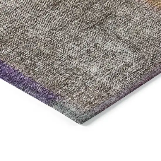 Copper Navy Blue And Gold Patchwork Washable Indoor Outdoor Area Rug Photo 4