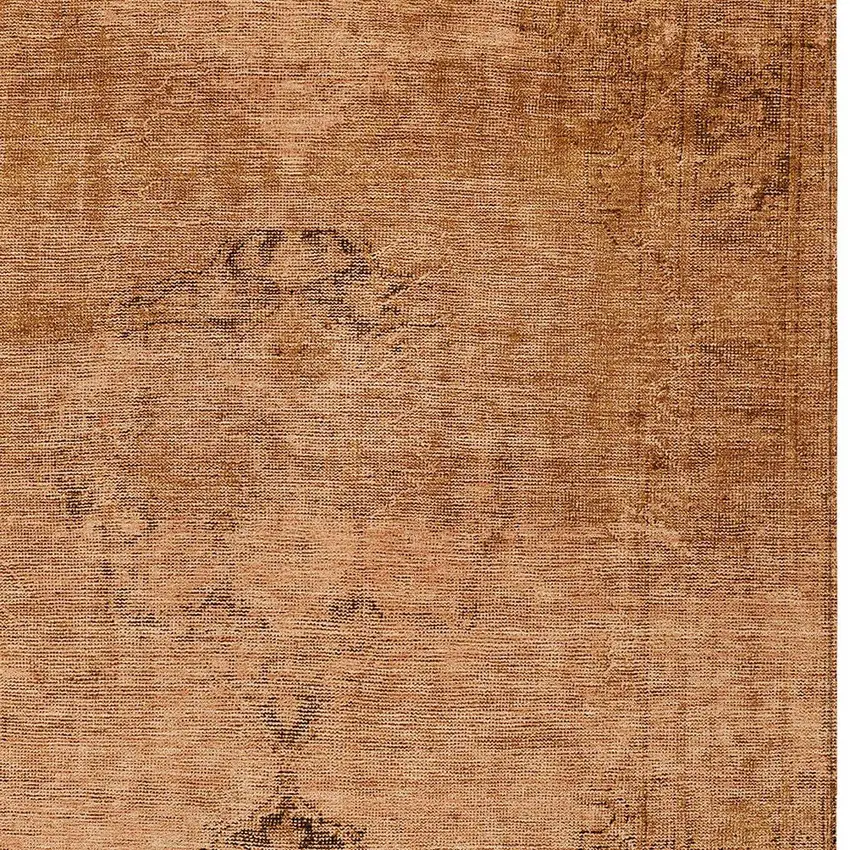 Copper Orange And Brown Oriental Washable Indoor Outdoor Area Rug Photo 5