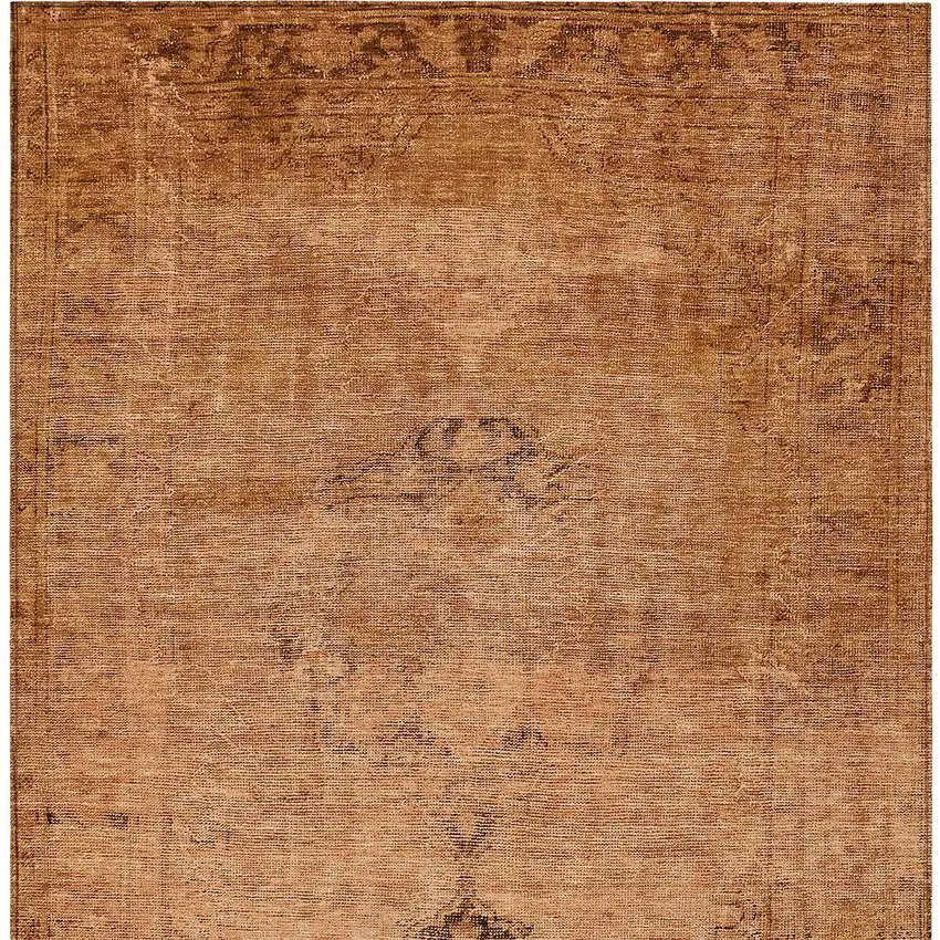 Copper Orange And Brown Oriental Washable Indoor Outdoor Area Rug Photo 6