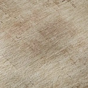 Photo of Coral And Beige Abstract Washable Area Rug With UV Protection