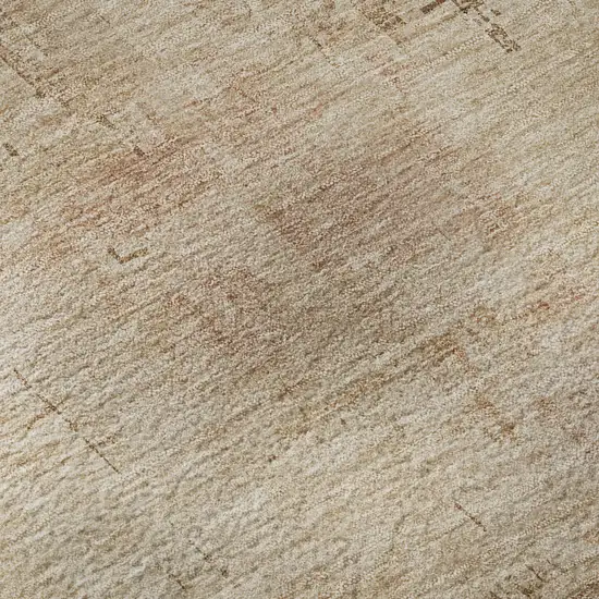 Coral And Beige Abstract Washable Area Rug With UV Protection Photo 1