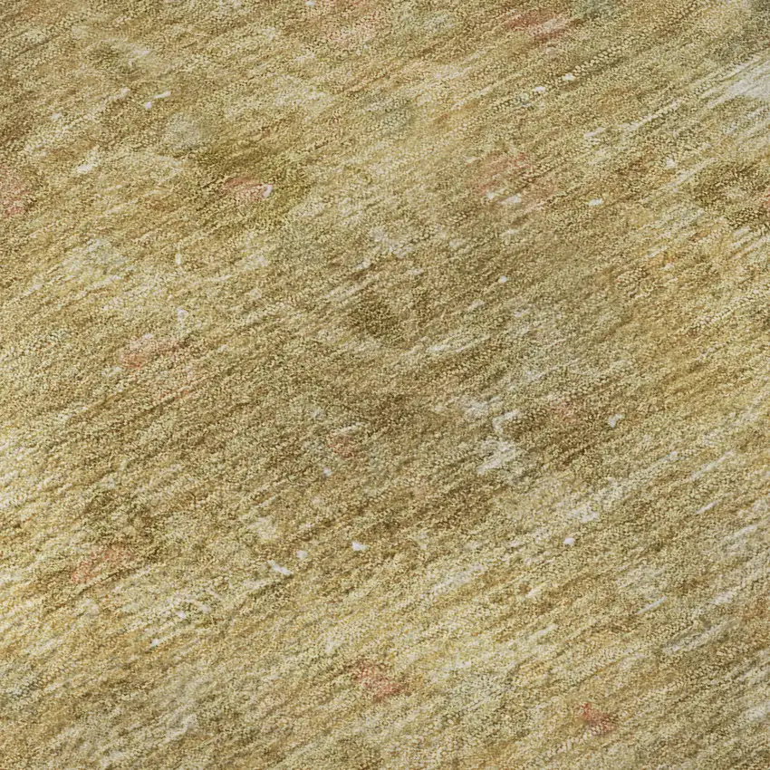 Coral And Beige Floral Medallion Washable Area Rug With UV Protection Photo 7