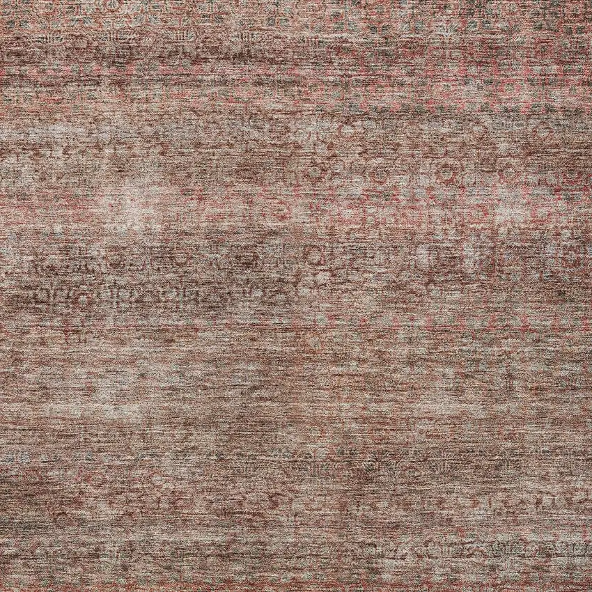 Coral And Black Striped Washable Indoor Outdoor Area Rug Photo 6