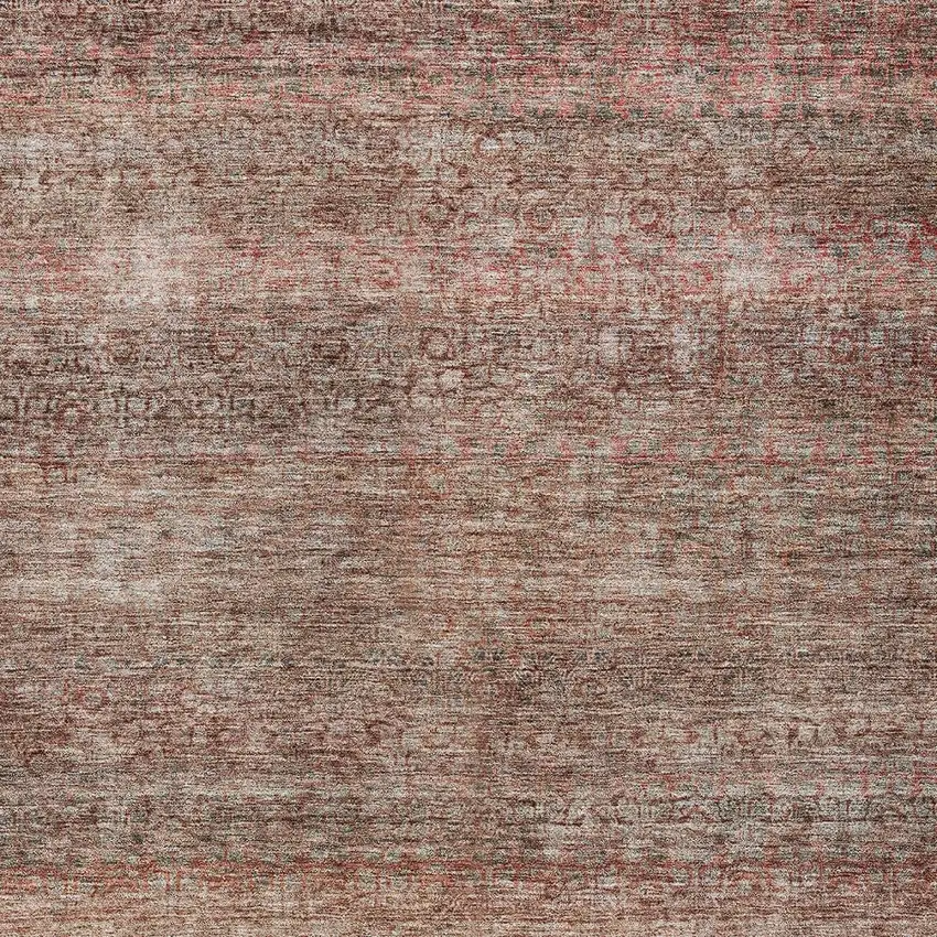 Coral And Black Striped Washable Indoor Outdoor Area Rug Photo 6