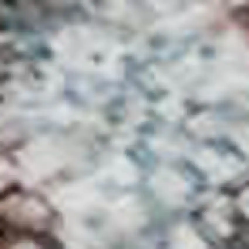 Coral And Blue Abstract Washable Area Rug With UV Protection Photo 2