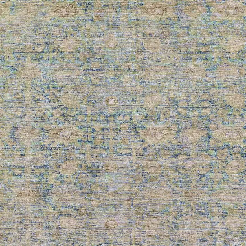 Coral And Copper Oriental Washable Area Rug With UV Protection Photo 2