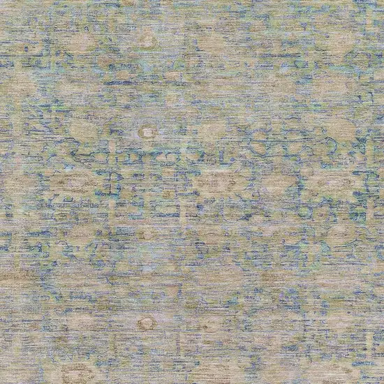 Coral And Copper Oriental Washable Area Rug With UV Protection Photo 2