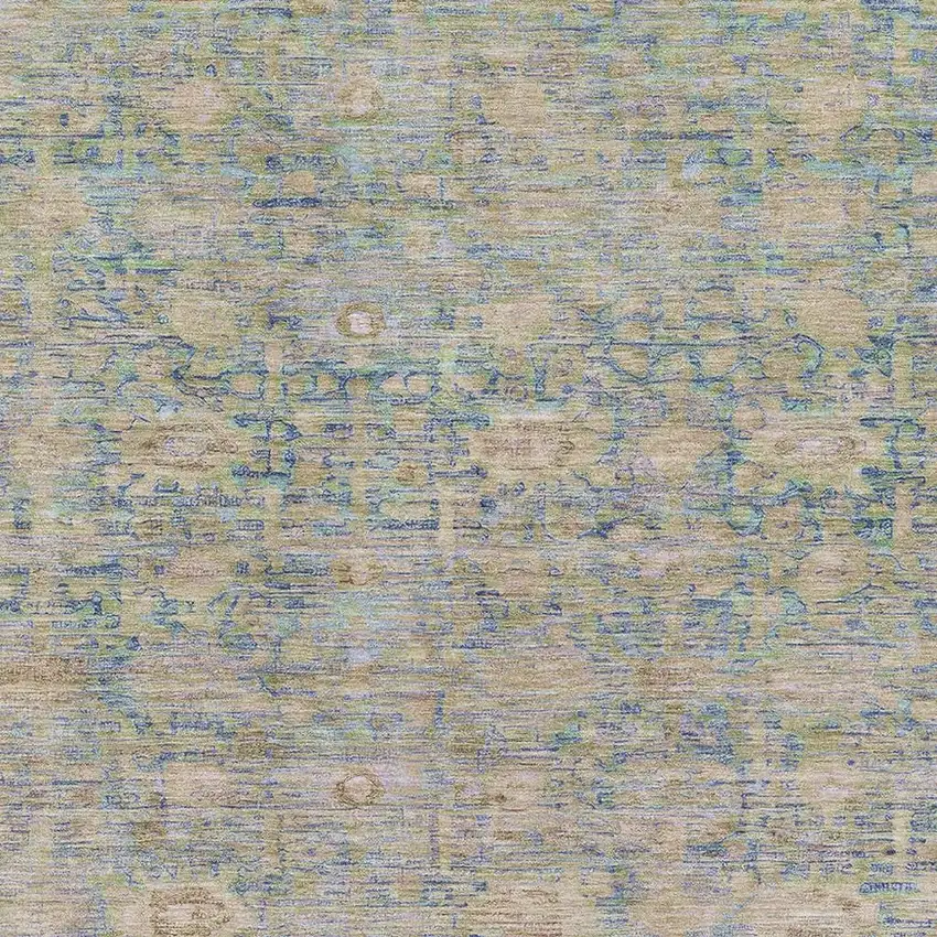 Coral And Copper Oriental Washable Area Rug With UV Protection Photo 2