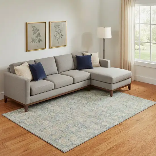 Coral And Copper Oriental Washable Area Rug With UV Protection Photo 2