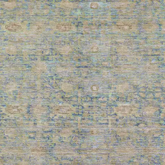 Coral And Copper Oriental Washable Area Rug With UV Protection Photo 2