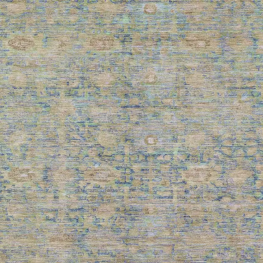 Coral And Copper Oriental Washable Area Rug With UV Protection Photo 2