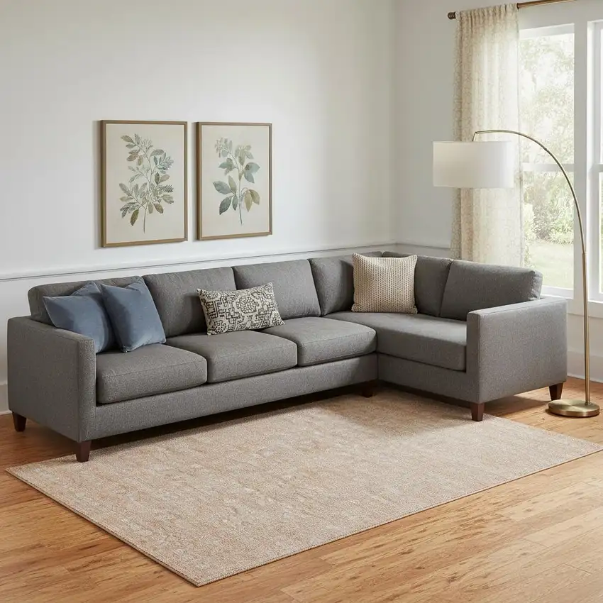 Coral And Ivory Floral Washable Area Rug With UV Protection Photo 3