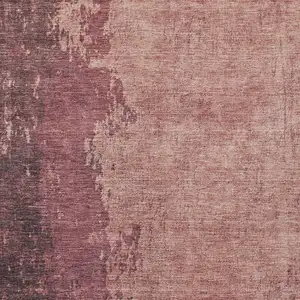 Photo of Coral And Mauve Abstract Washable Indoor Outdoor Area Rug