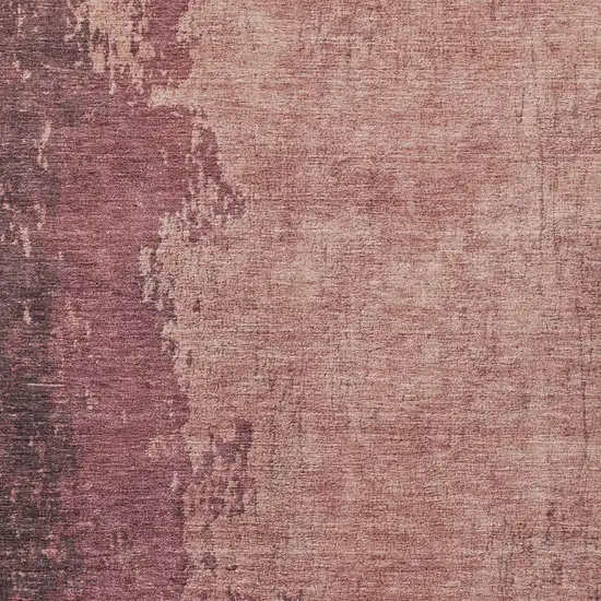 Coral And Mauve Abstract Washable Indoor Outdoor Area Rug Photo 1