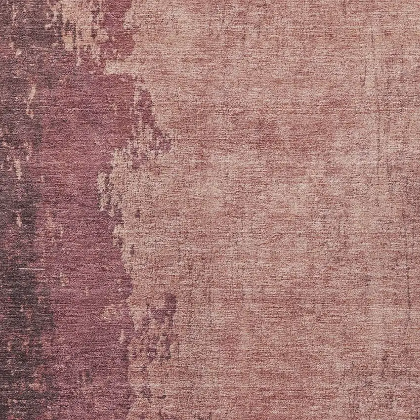 Coral And Mauve Abstract Washable Indoor Outdoor Area Rug Photo 1