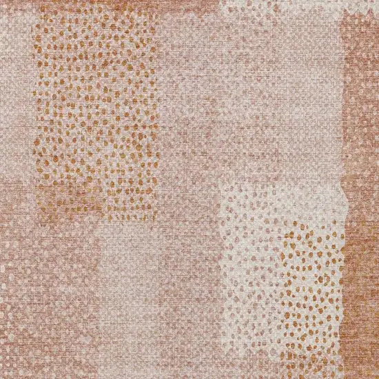 Coral And Orange Abstract Washable Indoor Outdoor Area Rug Photo 2