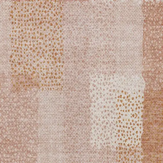 Coral And Orange Abstract Washable Indoor Outdoor Area Rug Photo 3