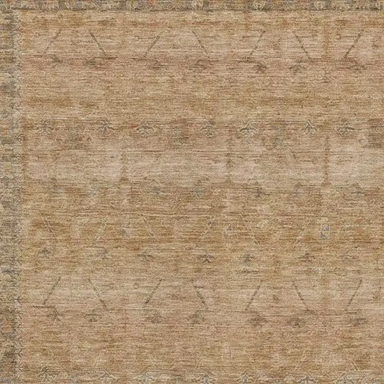 Coral And Orange Tribal Washable Indoor Outdoor Area Rug Photo 3