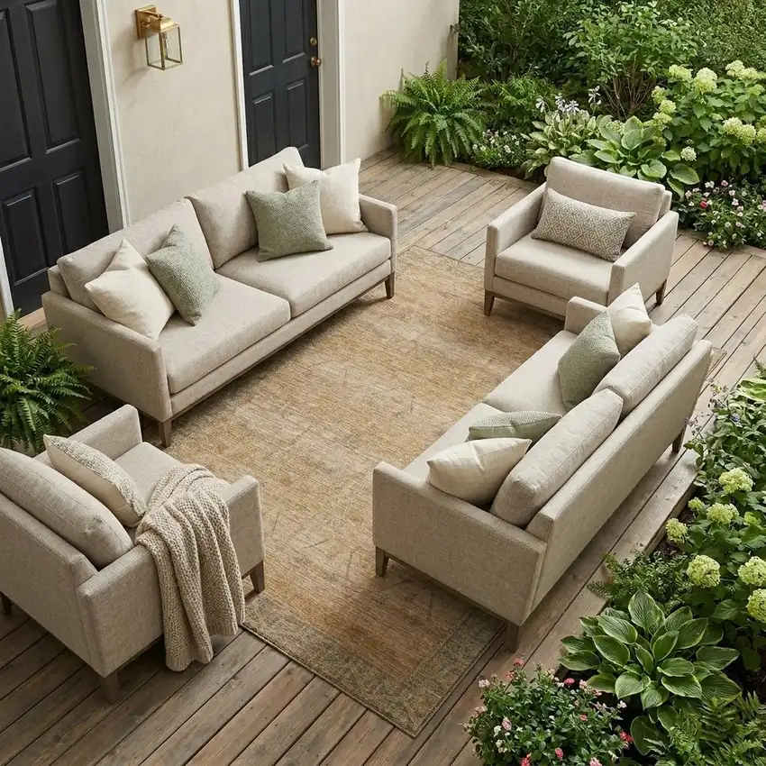 Coral And Orange Tribal Washable Indoor Outdoor Area Rug Photo 1