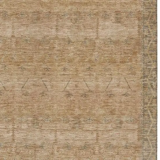 Coral And Orange Tribal Washable Indoor Outdoor Area Rug Photo 3