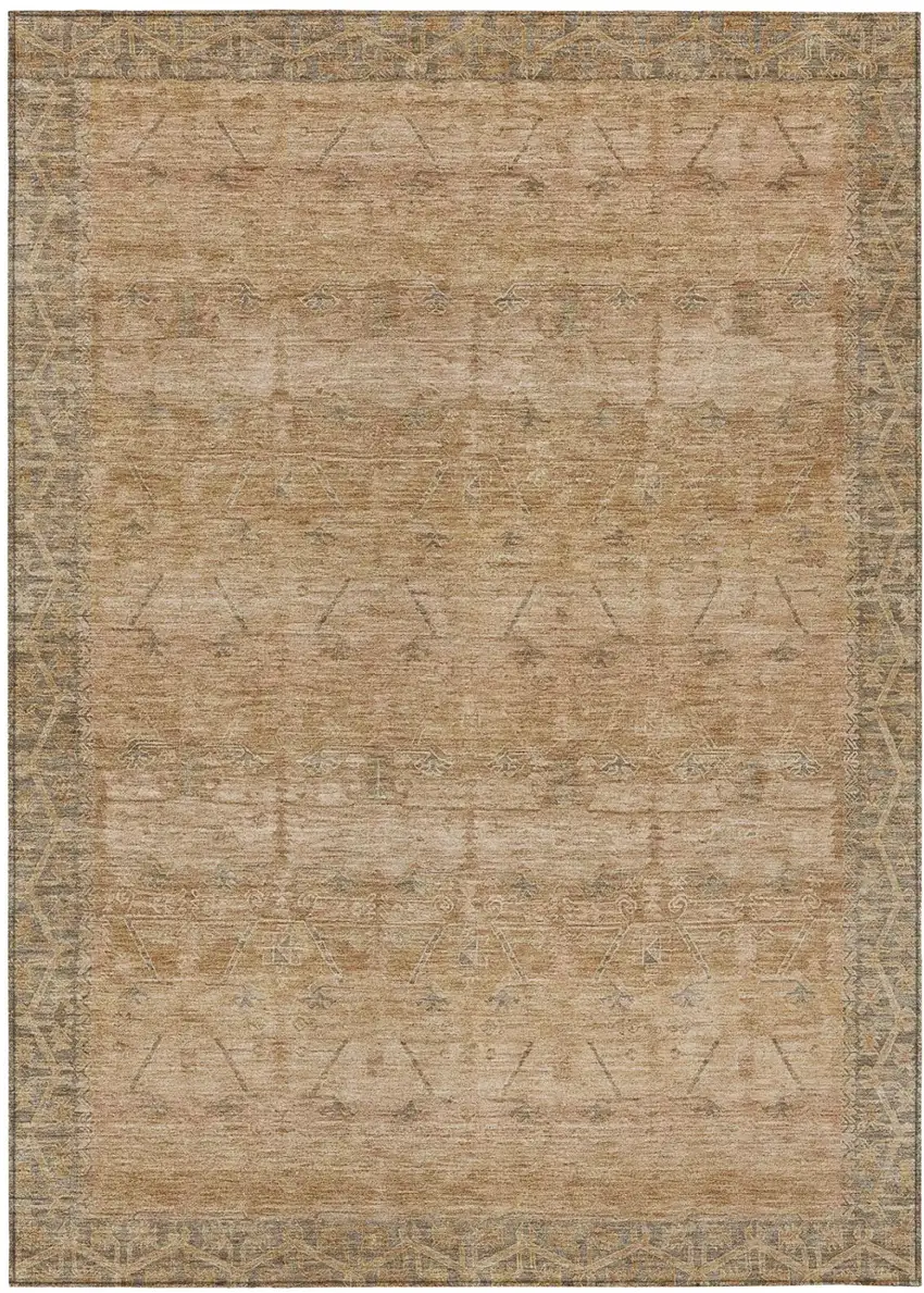 Coral And Orange Tribal Washable Indoor Outdoor Area Rug Photo 2