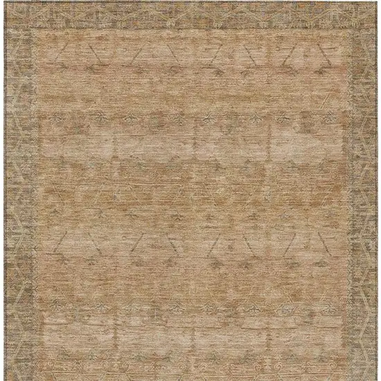Coral And Orange Tribal Washable Indoor Outdoor Area Rug Photo 4