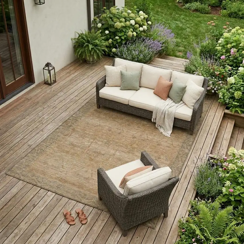 Coral And Orange Tribal Washable Indoor Outdoor Area Rug Photo 1