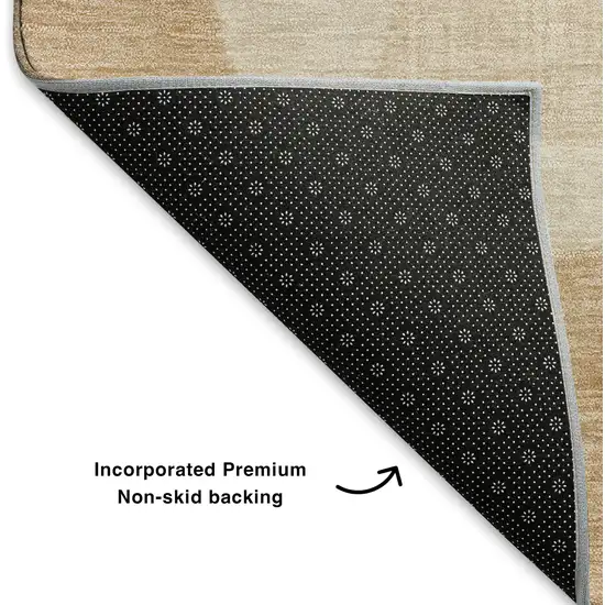 Coral And Peach Geometric Washable Area Rug With UV Protection Photo 6